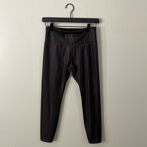 Athleta Ultra High Rise Elation Shimmer Tight Burgundy Purple